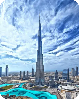 DUBAI MALL AND BURJ KHALIFA